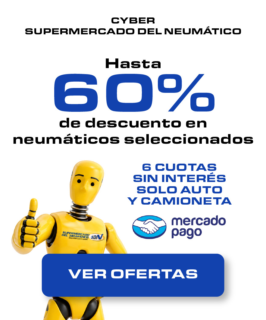 Cyber Supermercado del Neumático: hasta 60% de descuento en neumáticos seleccionados. Ver ofertas